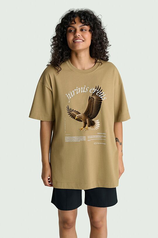 Short sleeves cotton T-shirt "Sea Eagle" 2 | BROWN | Audimas