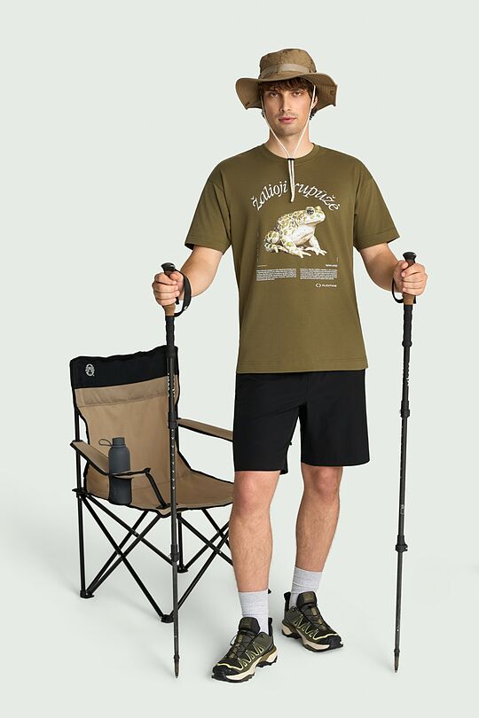 Cotton T-shirt "Green toad" 6 | CHAKI | Audimas