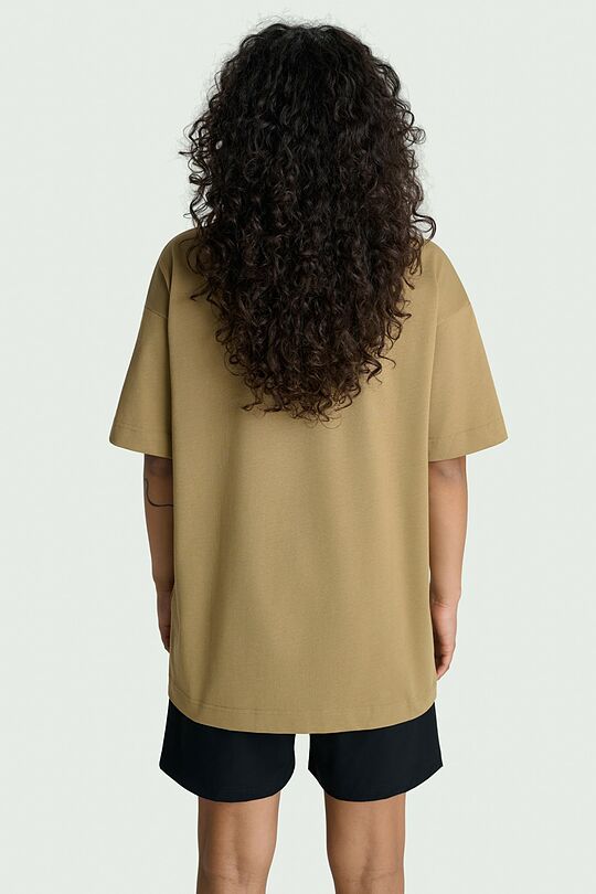 Short sleeves cotton T-shirt "Grass Snake" 4 | BROWN | Audimas