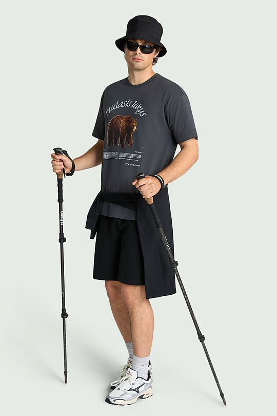 Short sleeves cotton T-shirt "Brown Bear" 2 | GREY | Audimas