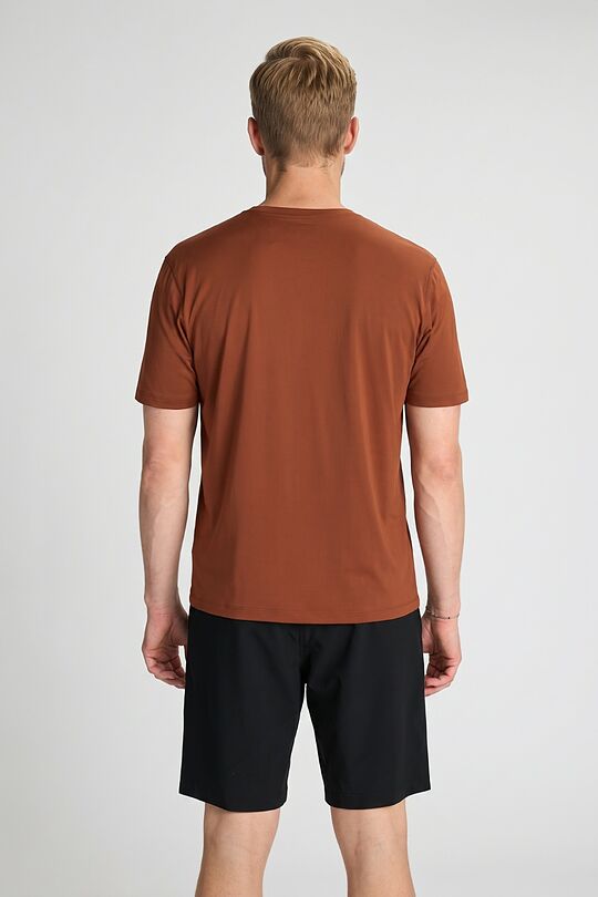 Lightweight synthetic T-shirt 3 | BROWN | Audimas