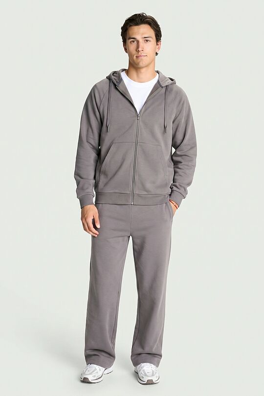 Full-zip cotton hoodie 5 | GREY | Audimas