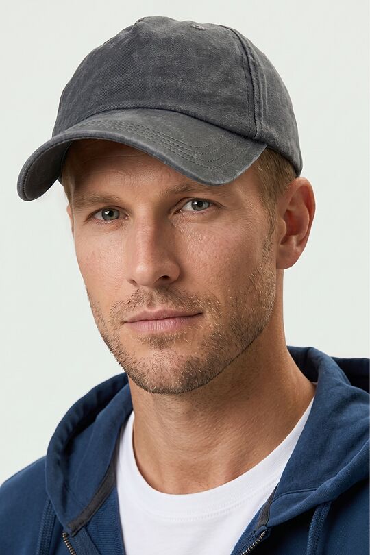 Retro washed cotton cap 2 | GREY | Audimas