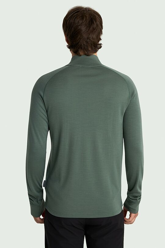 Merino wool half-zip sweatshirt 2 | GREEN | Audimas