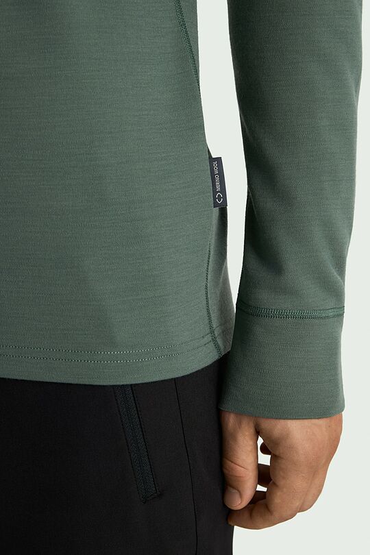 Merino wool half-zip sweatshirt 3 | GREEN | Audimas