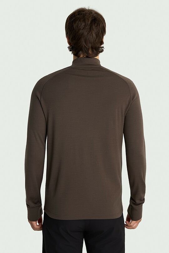 Merino wool half-zip sweatshirt 2 | Dark green | Audimas