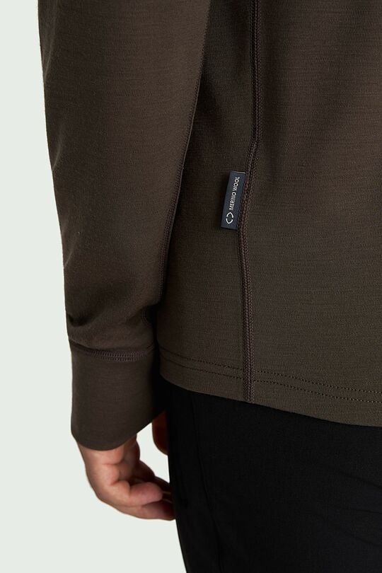Merino wool half-zip sweatshirt 3 | Dark green | Audimas