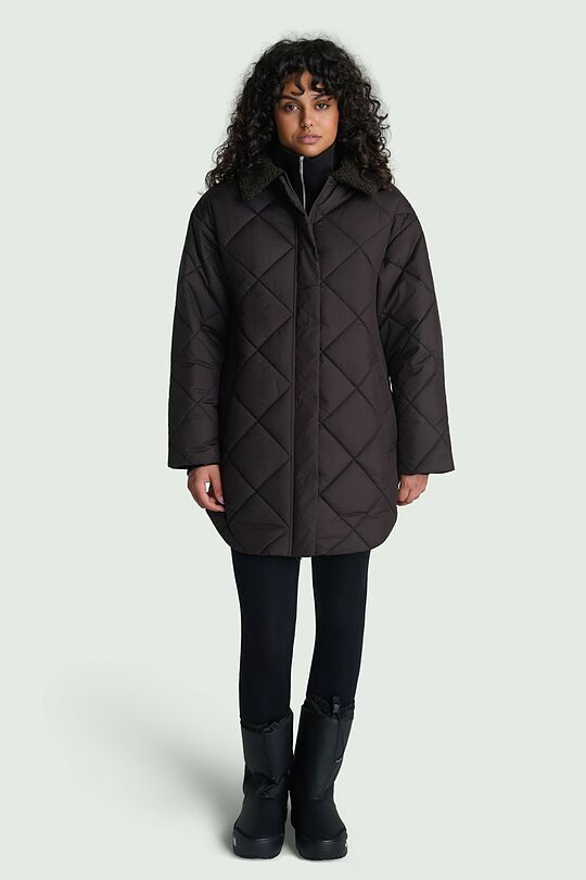 Oversized jacket with synthetic insulation 6 | BROWN | Audimas