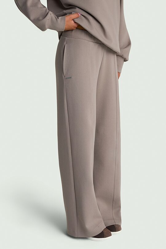 Cotton interlock wide sweatpants 2 | GREY | Audimas