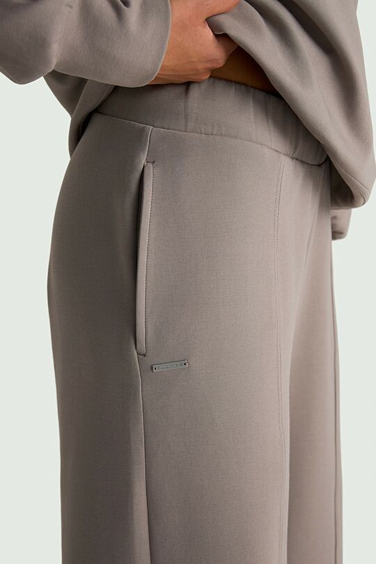 Cotton interlock wide sweatpants 4 | GREY | Audimas