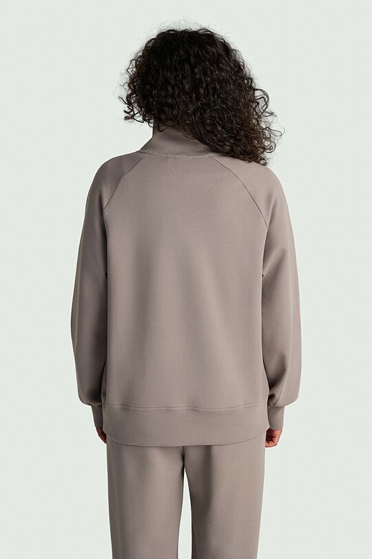 Cotton interlock half-zip sweatshirt 2 | GREY | Audimas