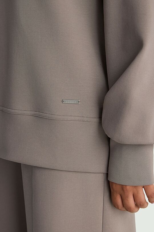 Cotton interlock half-zip sweatshirt 3 | GREY | Audimas