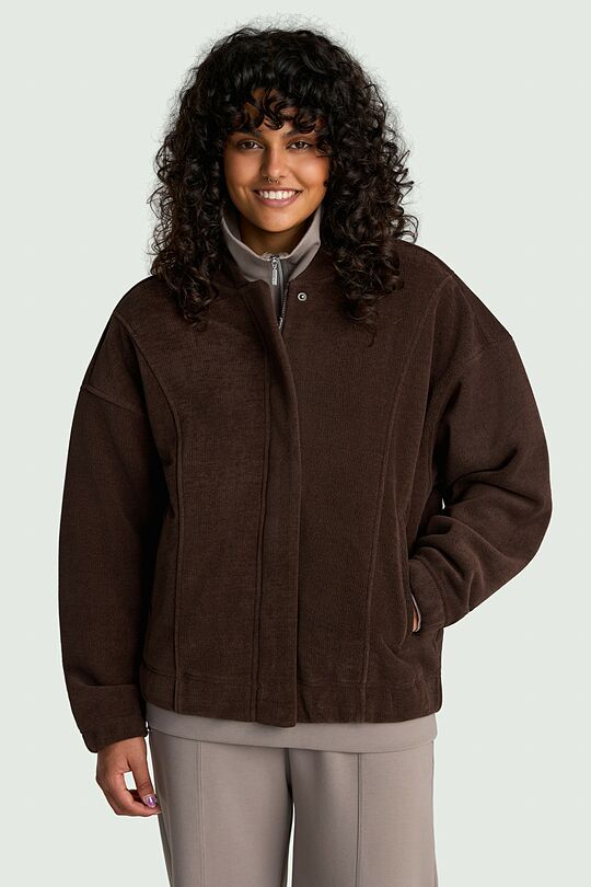 Velour bomber jacket 1 | BROWN | Audimas