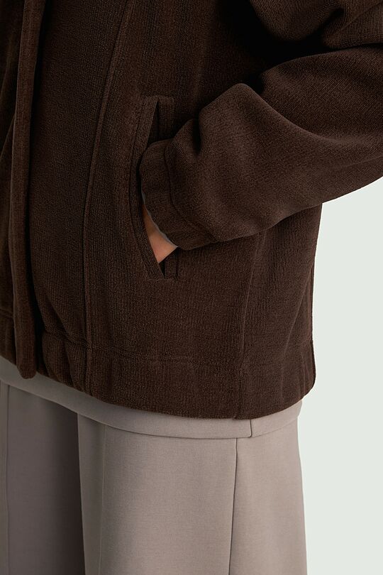Velour bomber jacket 4 | BROWN | Audimas