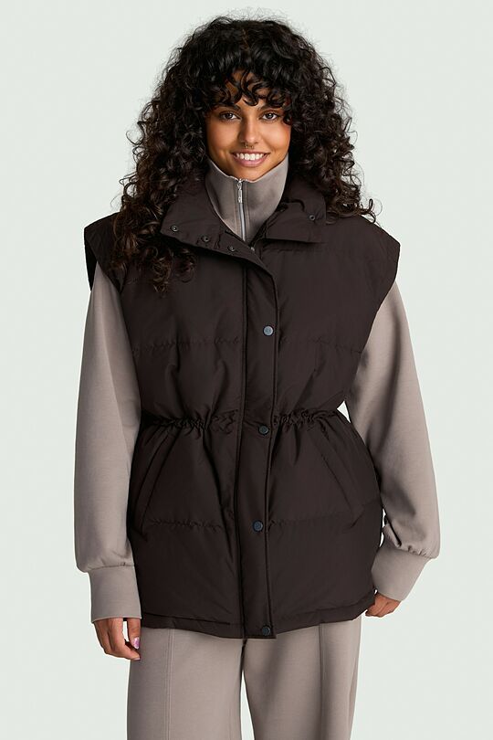 Oversized down vest 1 | BROWN | Audimas