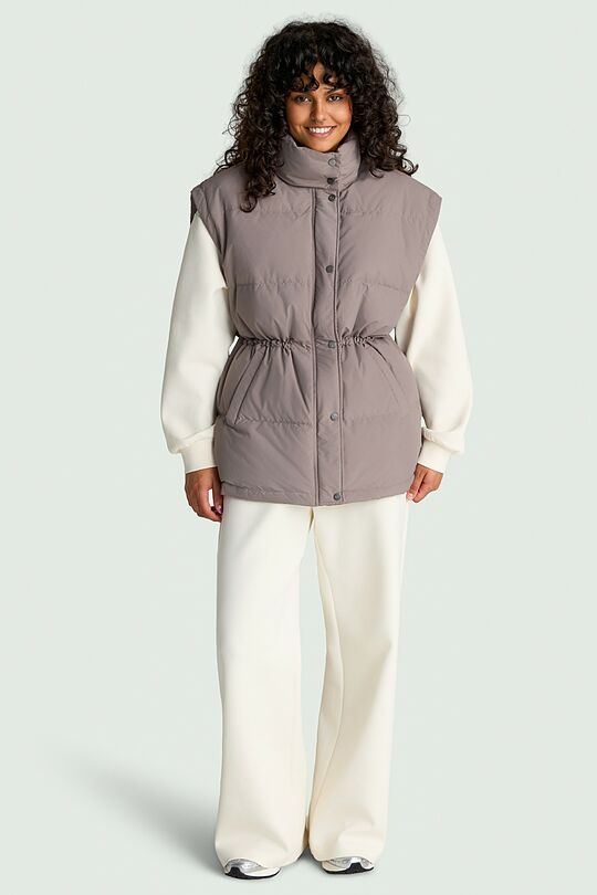 Oversized down vest 1 | Cream | Audimas