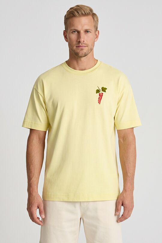 Short sleeves cotton T-shirt "Currants" 7 | YELLOW | Audimas