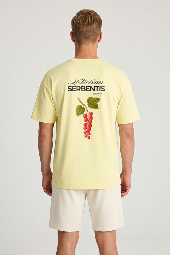 Short sleeves cotton T-shirt "Currants" 3 | YELLOW | Audimas