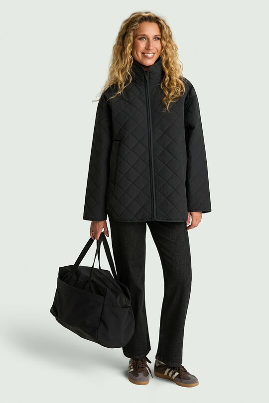 Quilted jacket with synthetic insulation 1 | BLACK | Audimas