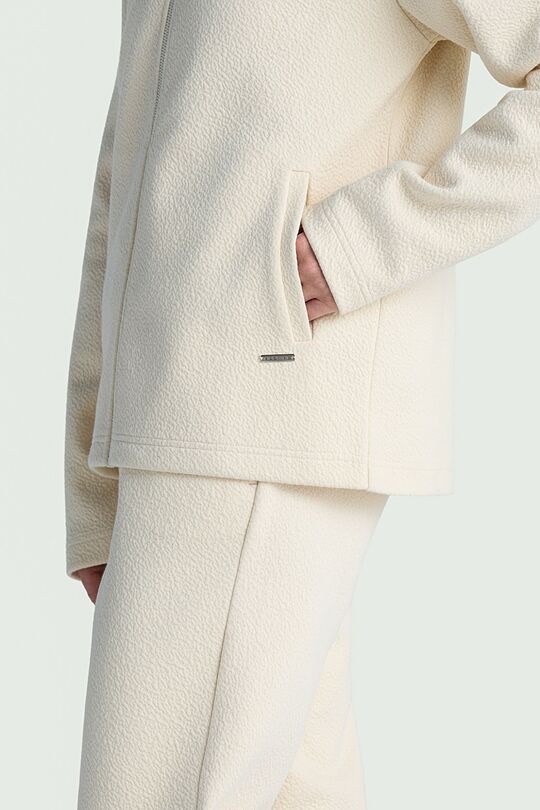 Textured full-zip sweatshirt 3 | Cream | Audimas