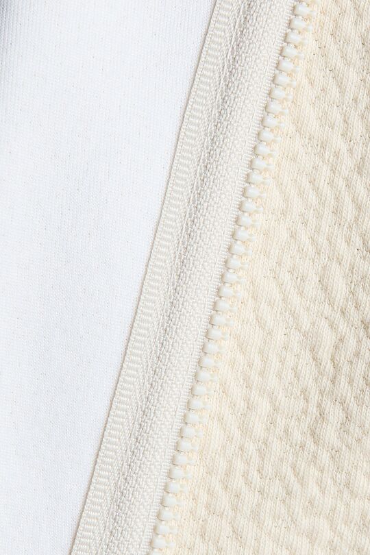 Textured full-zip sweatshirt 4 | Cream | Audimas