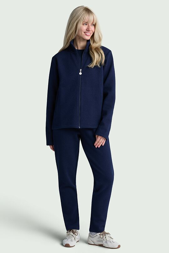 Textured full-zip sweatshirt 5 | BLUE | Audimas