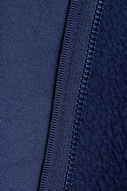 Textured full-zip sweatshirt 4 | BLUE | Audimas