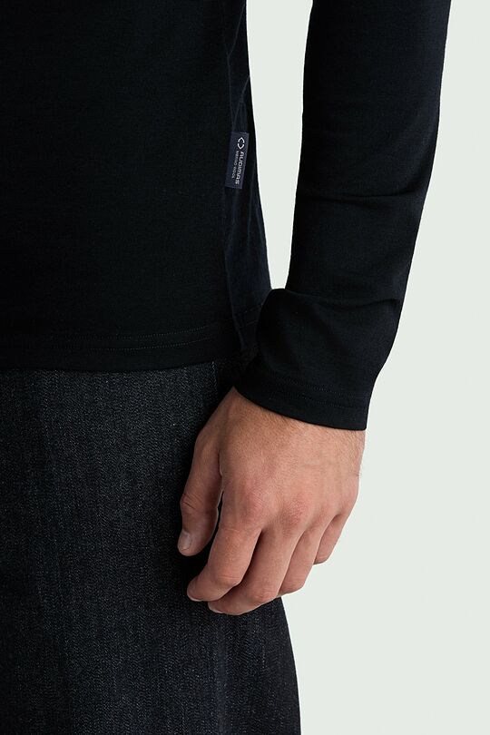 Lightweight merino wool roll neck top 3 | BLACK | Audimas