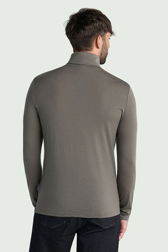 Lightweight merino wool roll neck top 2 | BROWN | Audimas