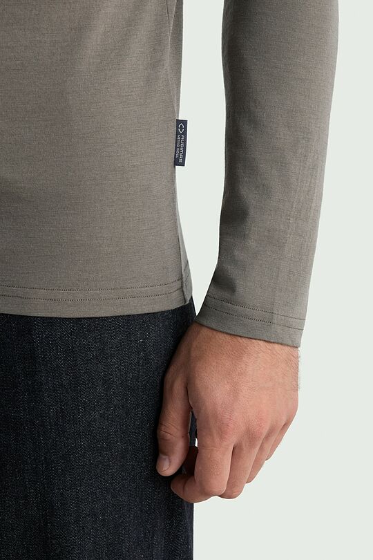 Lightweight merino wool roll neck top 3 | BROWN | Audimas