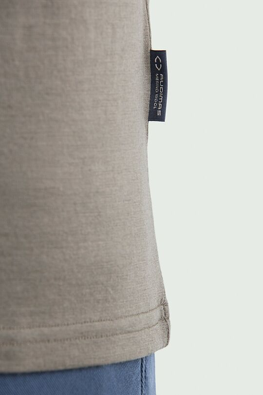 Lightweight merino wool T-shirt 3 | BROWN | Audimas