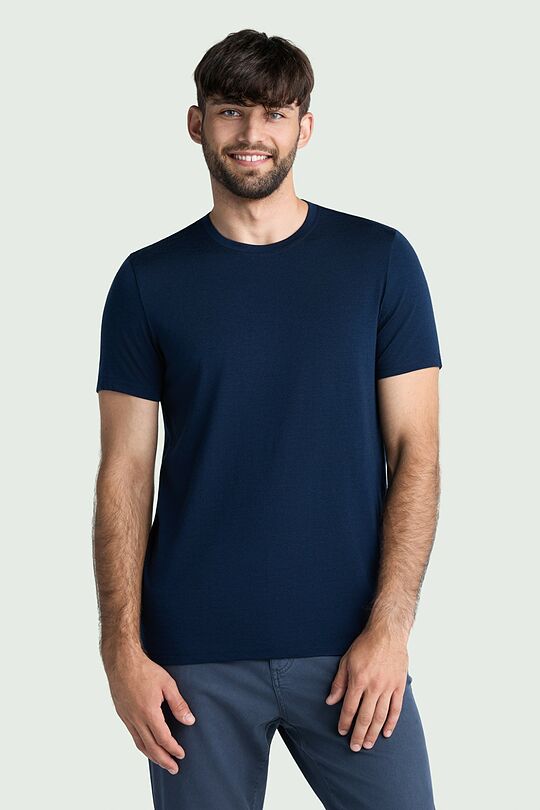 Lightweight merino wool T-shirt 1 | Dark blue | Audimas