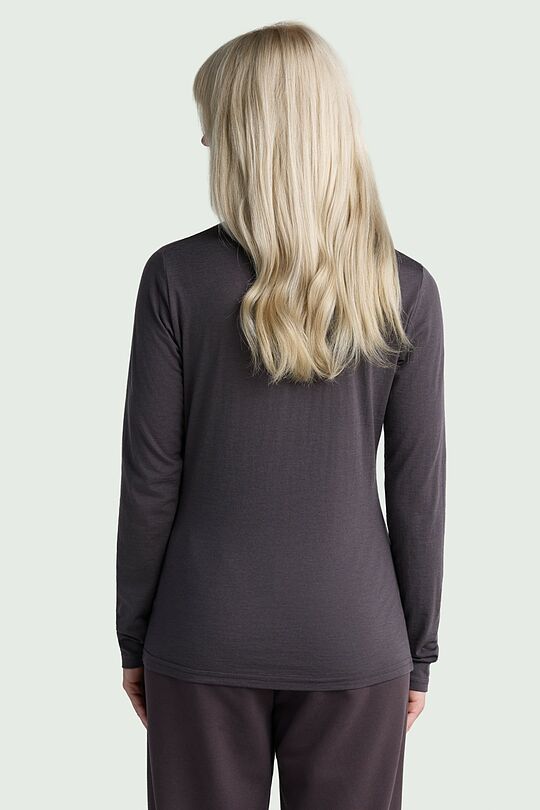 Lightweight merino wool roll neck top 2 | BROWN | Audimas