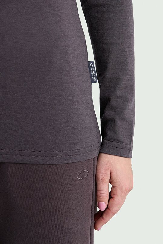 Lightweight merino wool roll neck top 3 | BROWN | Audimas