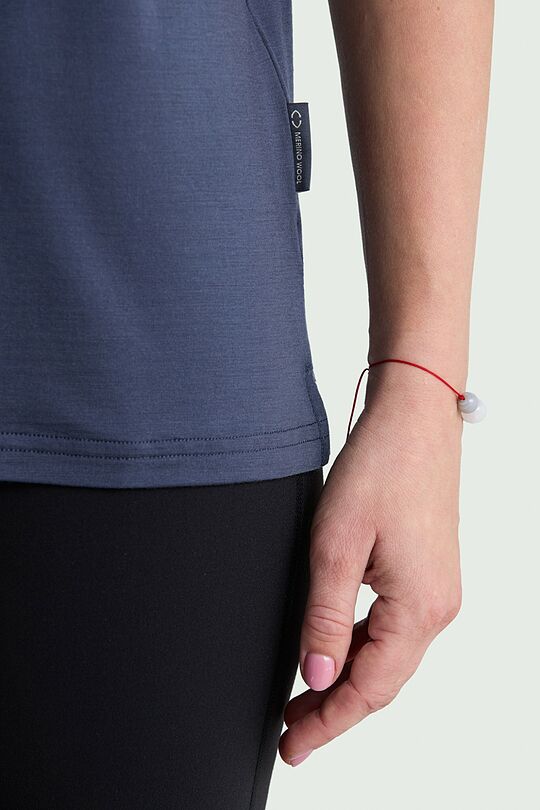 Lyocell and merino wool blend T-shirt 3 | BLUE | Audimas