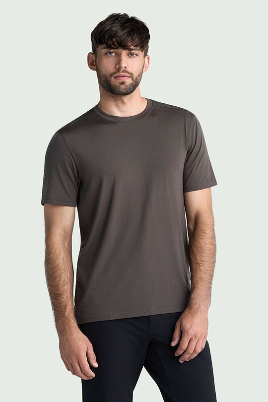 Lyocell and merino wool blend T-shirt 1 | Dark green | Audimas