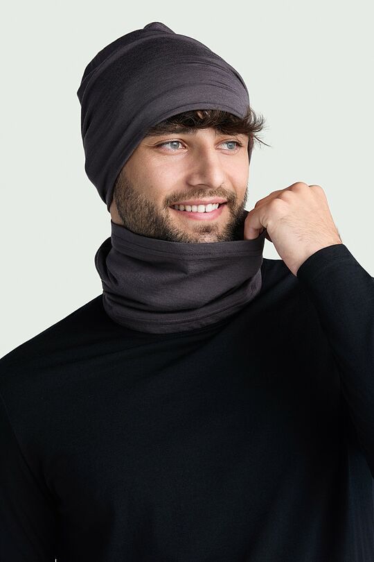 Lightweight merino wool neck warmer 2 | BROWN | Audimas