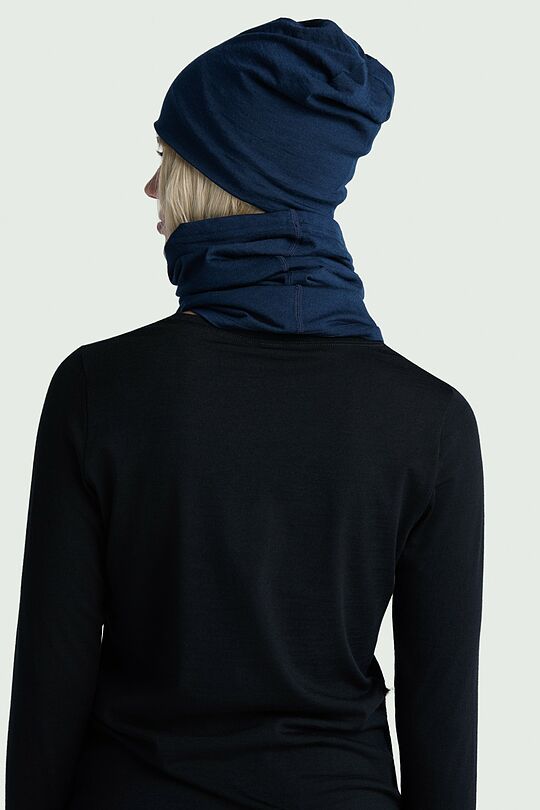 Lightweight merino wool neck warmer 3 | Dark blue | Audimas