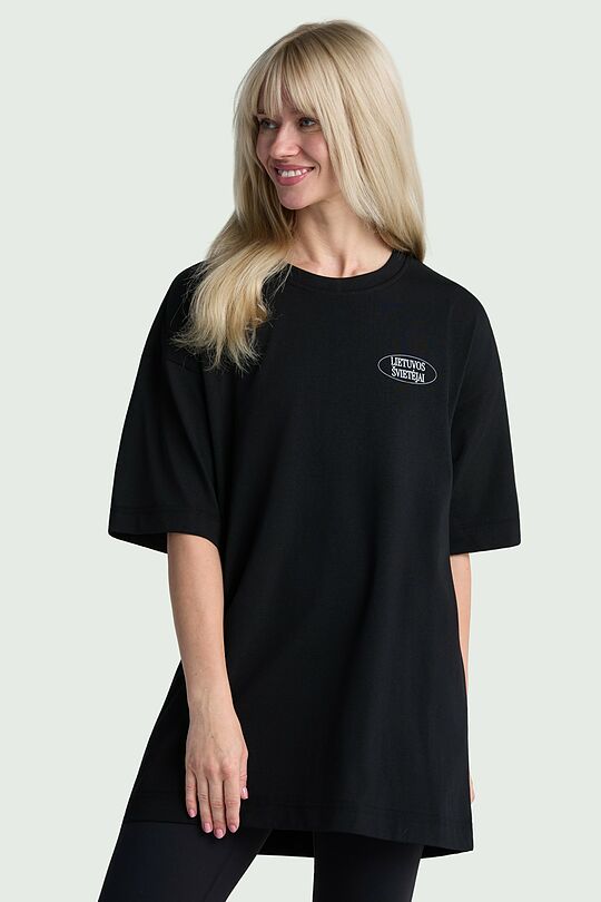 Short sleeves cotton T-shirt „Jonas Basanavičius“ 3 | BLACK | Audimas