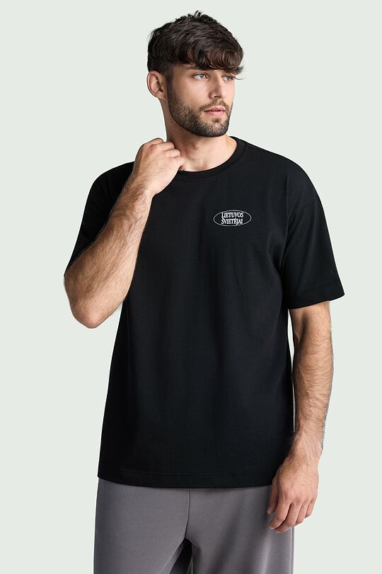 Short sleeves cotton T-shirt „Jonas Basanavičius“ 4 | BLACK | Audimas
