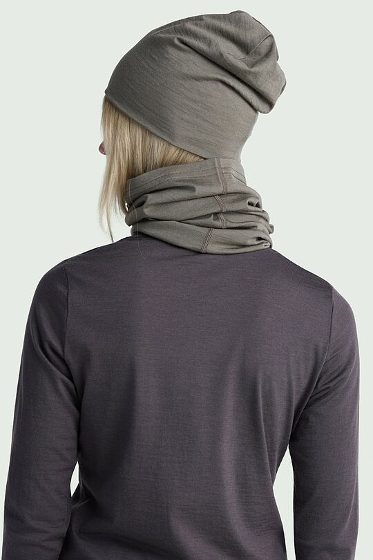 Lightweight merino wool neck warmer 5 | BROWN | Audimas