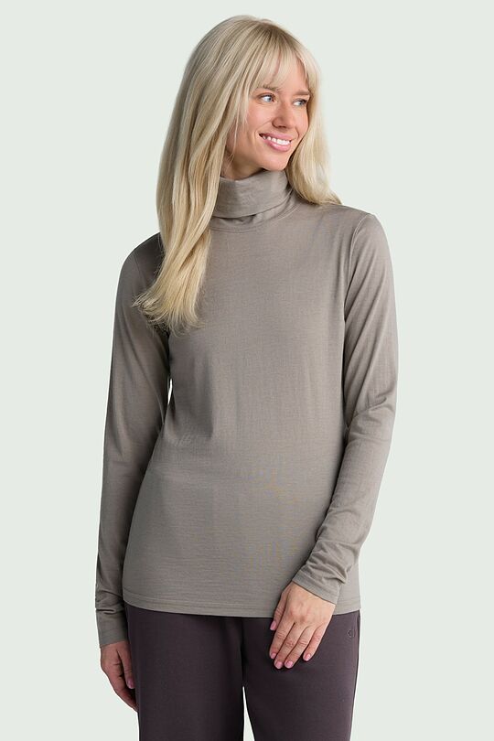 Lightweight merino wool roll neck top 1 | GREY | Audimas