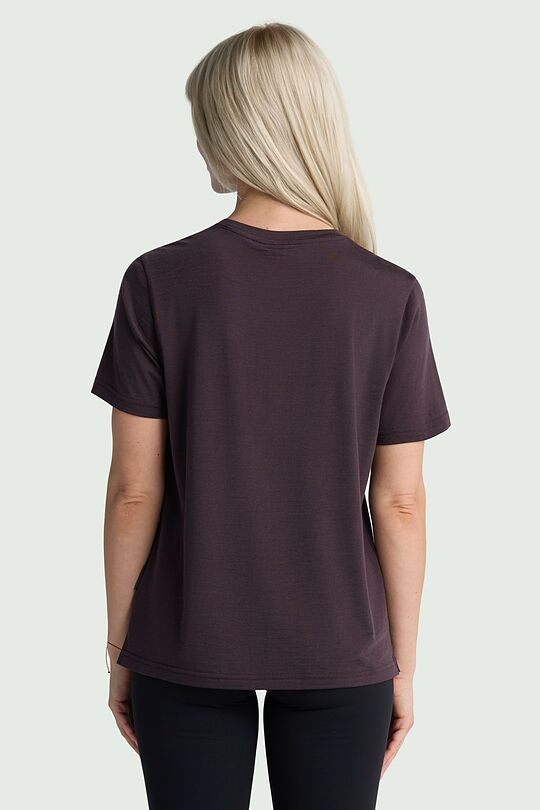Lyocell and merino wool blend T-shirt 2 | BROWN | Audimas
