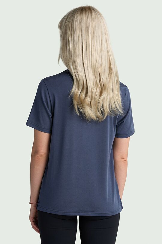 Lyocell and merino wool blend T-shirt 2 | BLUE | Audimas