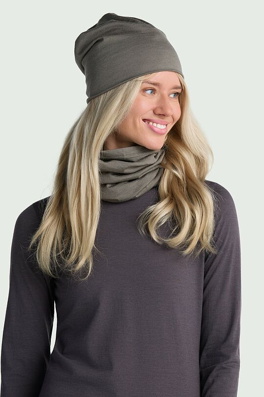 Lightweight merino wool neck warmer 3 | BROWN | Audimas