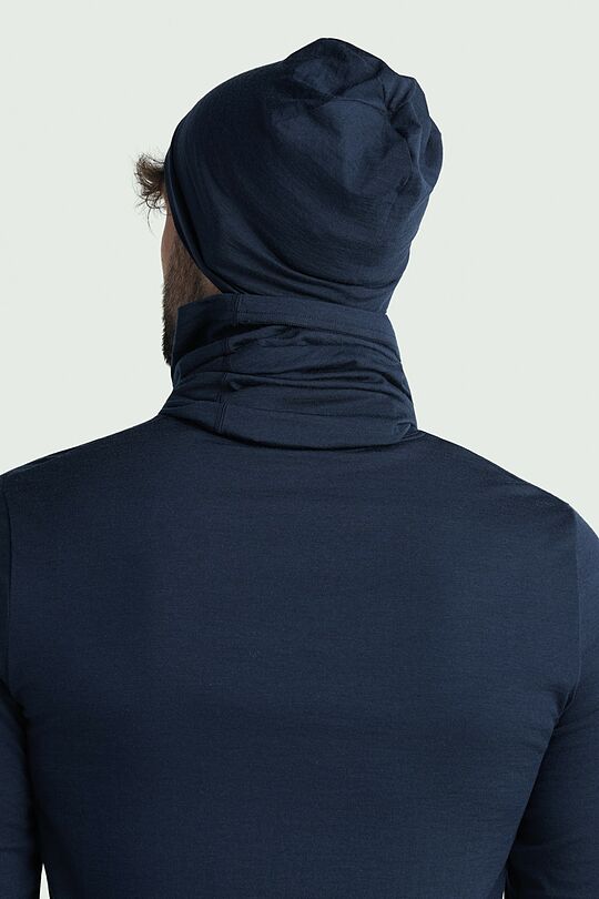 Lightweight merino wool neck warmer 3 | Dark blue | Audimas