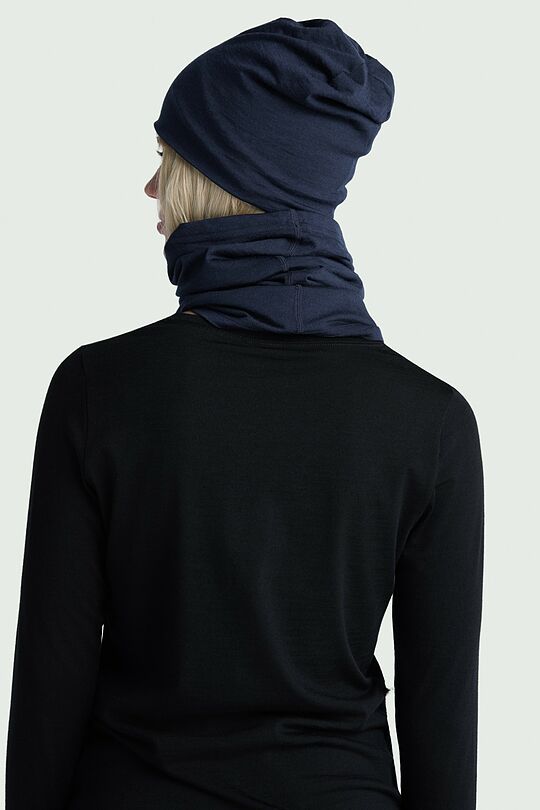 Lightweight merino wool neck warmer 4 | Dark blue | Audimas