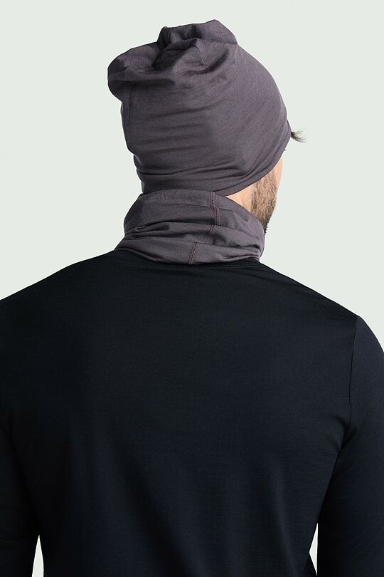 Lightweight merino wool neck warmer 4 | BROWN | Audimas