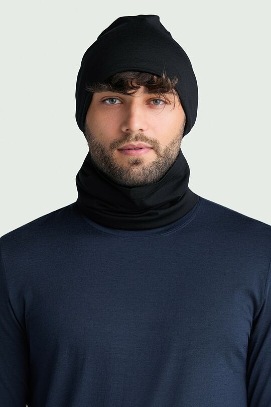 Lightweight merino wool beanie 2 | BLACK | Audimas