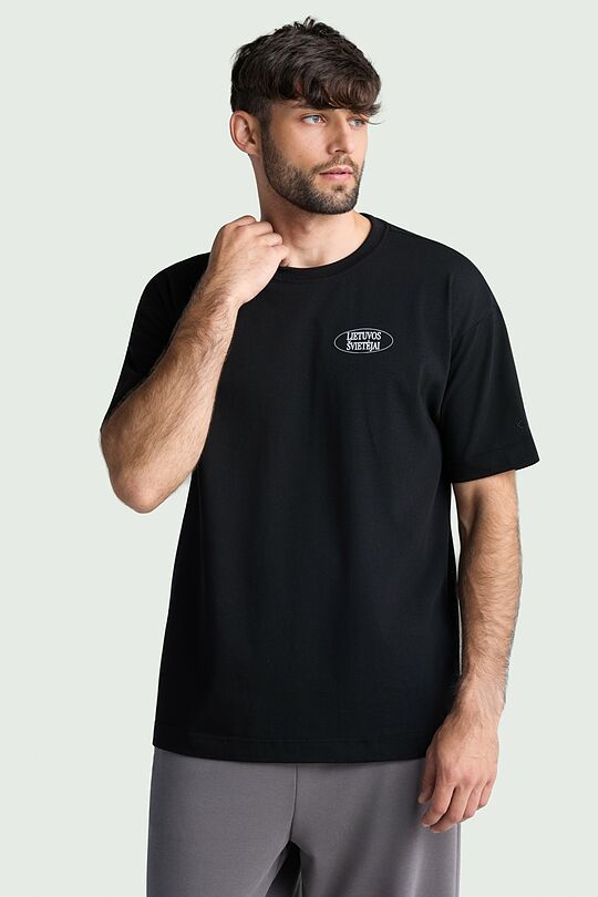 Short sleeves cotton T-shirt „Jonas Basanavičius“ 5 | BLACK | Audimas
